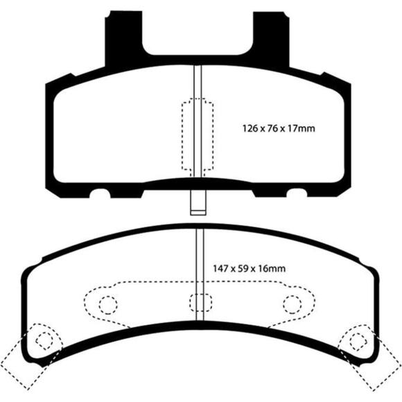 NEW Yellowstuff Street And Track Brake Pads Front EBC Brakes DP41273R - Picture 8 of 8